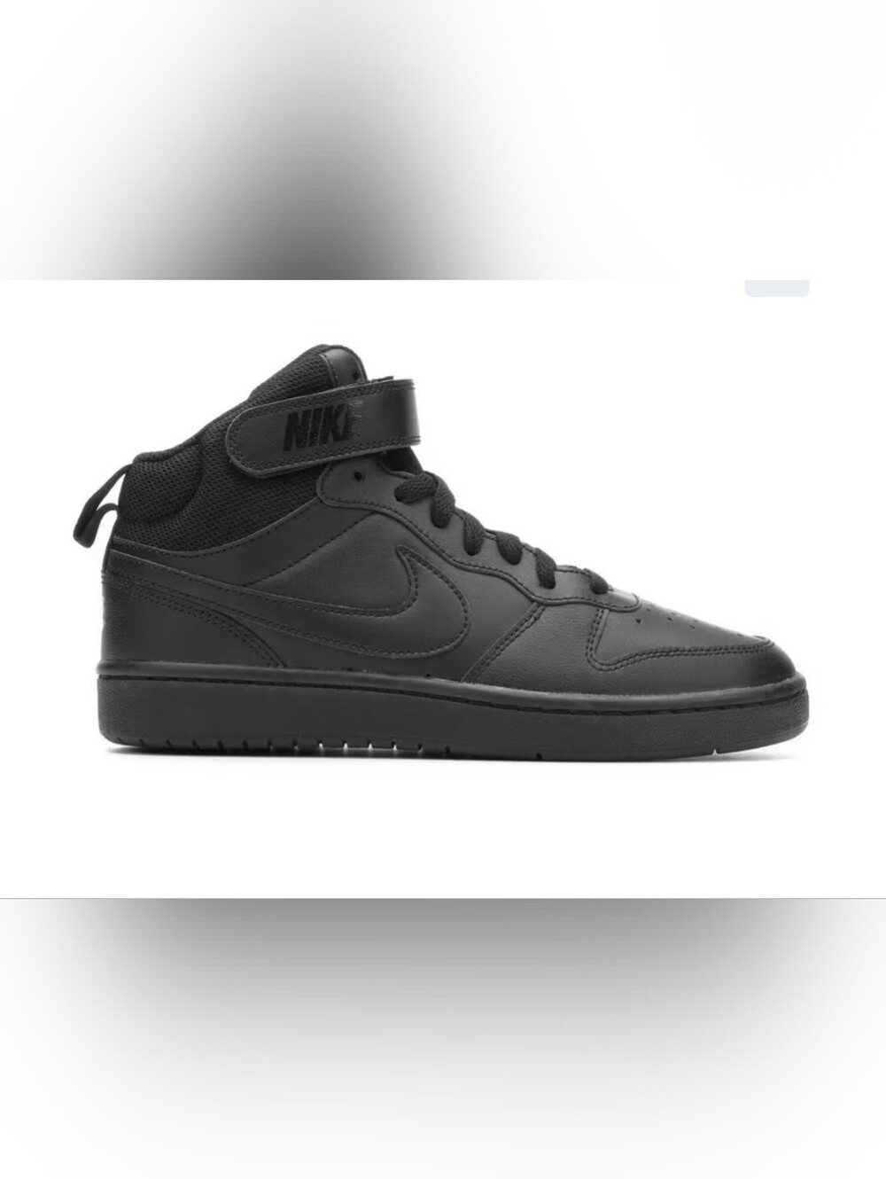 Court Borough Mid 2 "Triple Black" Sneakers - Size 6.5Y (Big Kids /Women's 8)